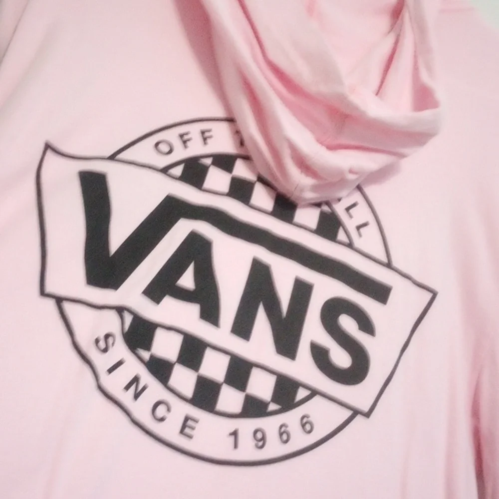 Vans Off the Wall Since 1966 Mens Light Pink Graphic Hooded Long Sleeve - Picture 1 of 6